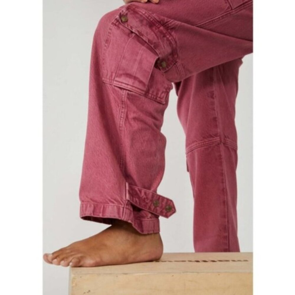 **SOLD NWOT Free People Berry Marx Slouchy Cargo Jeans - Picture 5 of 11